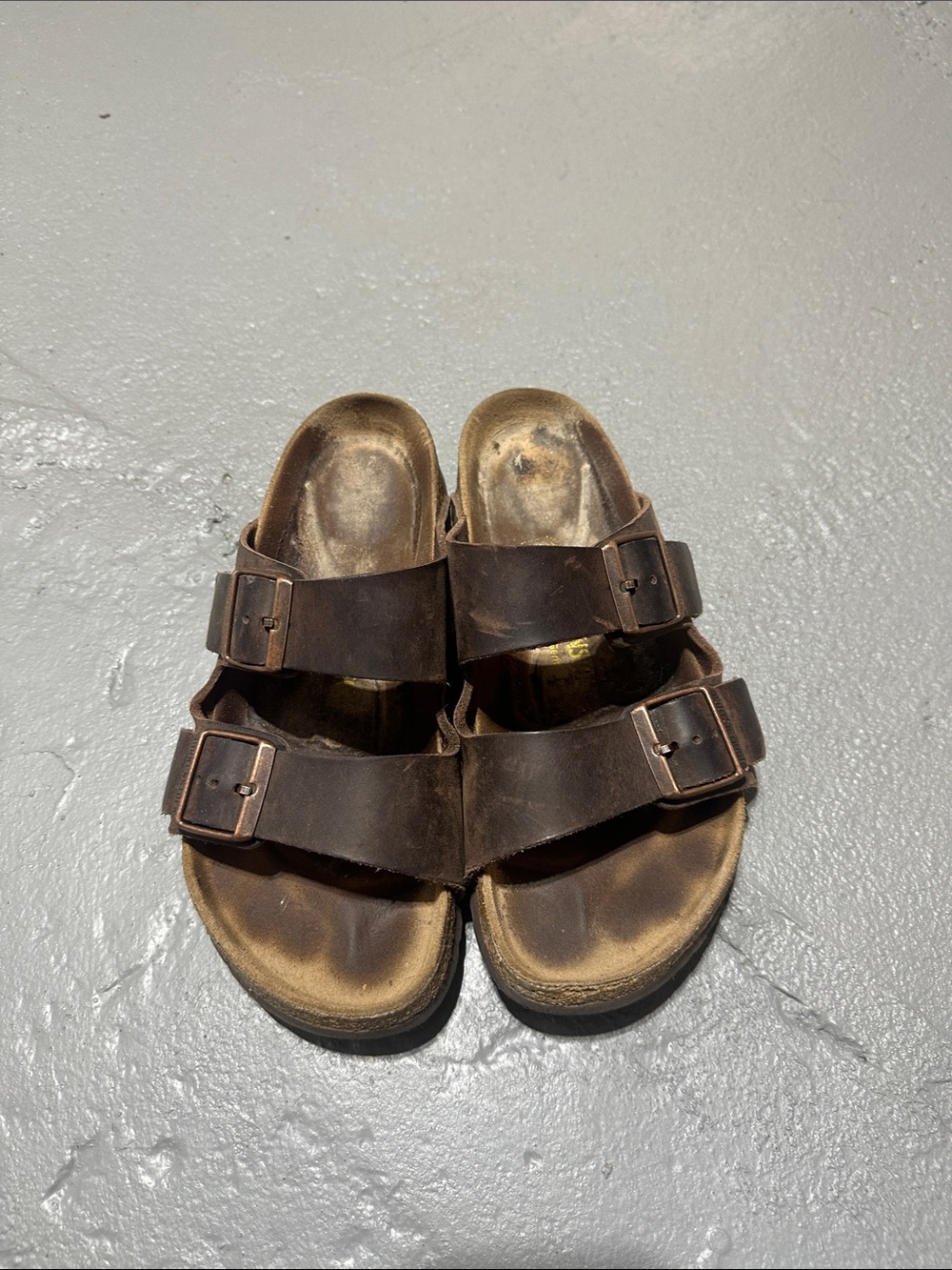 Birkenstock Brown Leather Double Strap Sandals